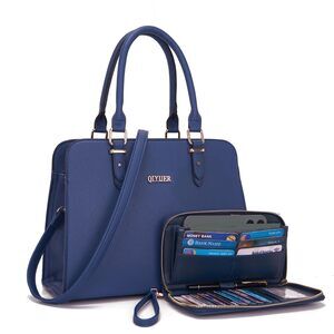 3423 Purse Purses And Handbags Satchel Wallet Sets Work Tote Bags DarkBlue